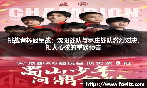挑战者杯冠军战：沈阳战队与枣庄战队激烈对决，扣人心弦的重磅预告